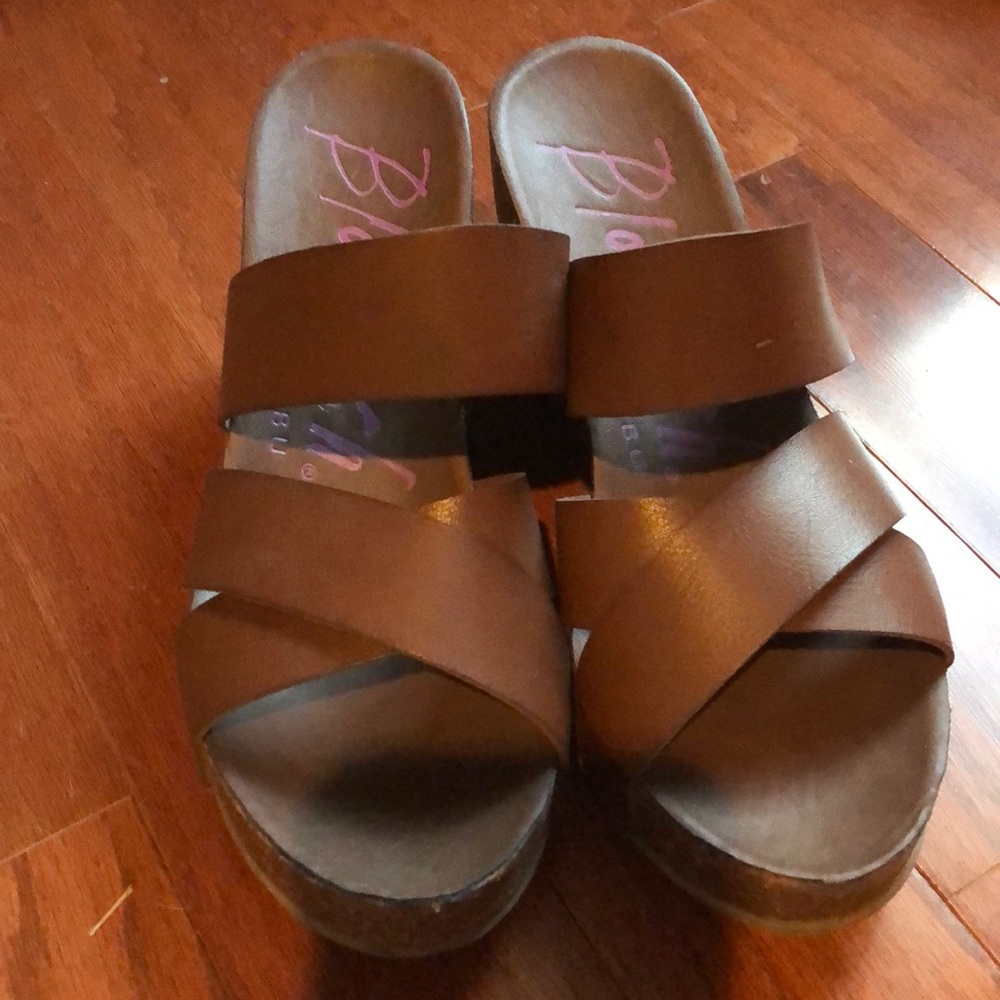 Blowfish Brown Leather Wedge